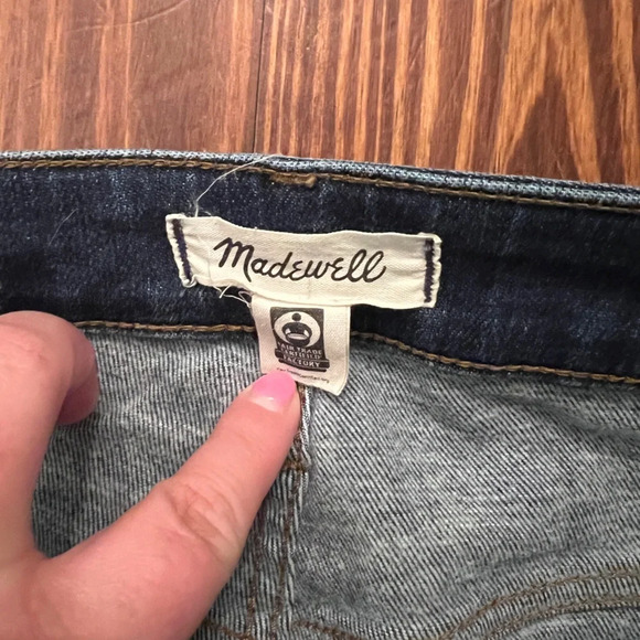 MADEWELL Curvy High Rise Skinny Dark Wash Denim Jeans Petite - Picture 6 of 9